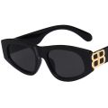 European and American triangle cat eye sunglasses men and women sunglasses trendy sunglasses star Bengdi. 