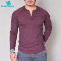 Green Home Men T-shirt Buttons Men Cotton T-shirt. 