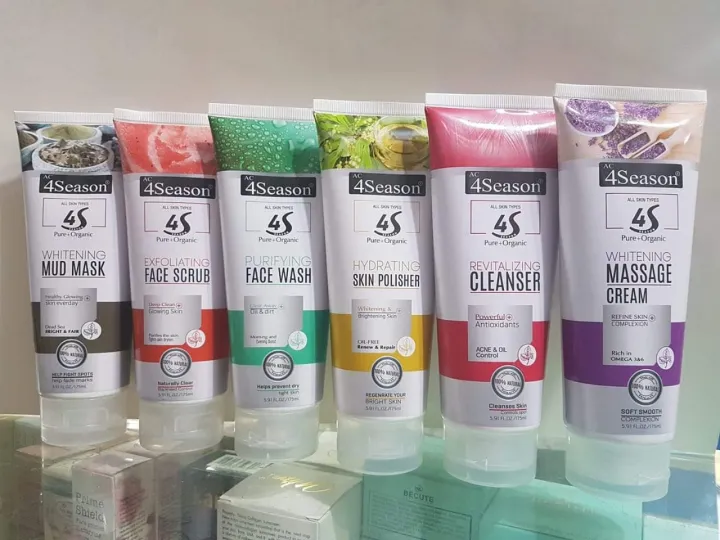 4%20Seasons%20Skincare:%20100%25%20Natural%206-Piece%20Facial%20Set%20-%20Face%20Wash,%20Scrub,%20Mud%20Mask,%20Massage%20Cream,%20Whitening%20Cleanser,%20Skin%20Polisher"%20-%20Image%202