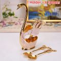 Dining Table+6 Pcs Spoons Tableware Spoon Set Stainless Steel Fruit Cake Coffee Tea Spoon Swan Holder Cutlery Decor. 