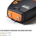Wood Moisture Meter, Dr.meter Damp Meter, 2 Pins Portable Wood Water Moisture Tester for Firewood HD Digital LCD Display with 2 Spare Sensor Pins and one 9V Battery (Both Included) Log Moisture Meter. 