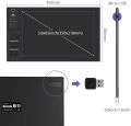 Huion Inspiroy WH1409 V2 Wireless Graphics Tablet Battery-free Pen with Tilt Function 8192 Levels of Pen Pressure, 12 Express Keys,  Ideal for Work from Home & Remote Learning. 