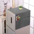 100GSM Cotton's Quilted Fridge Cover - Export Quality Fridge Cover with Six Pockets | Unique Design. 