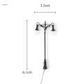 2Pcs Mini Street Post Lights 1/87 Model Train Lamp Lighted Street Lamps for Decor. 
