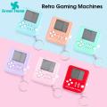Green Home Gaming Console Key Chain Design Handheld Game Player with Keychain. 