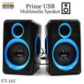 Extreme FT-165 Speakers 2.0 USB Powered Channel Multimedia Sound Speakers High Quality Speakers with Double Side Rubber For Immersive Bass. 