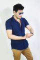 Auditors®️ Mens Casual & Formal Cotton Lycra Power Stretchable Summer Half Sleeves Cuban Collar Shirt Navy Blue Colour 100% Pure Cotton Lycra Fabric. 
