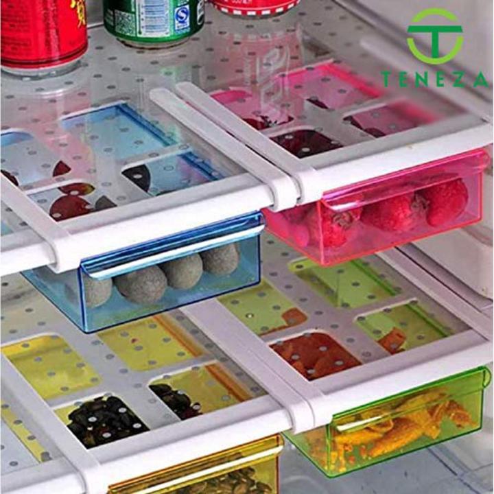 Refrigerator Parts & Accessories - Multi Purpose Refrigerator Storage Rack Set/Sliding Drawer/Shelf Freezer Storage