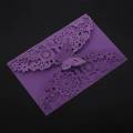 10Pcs/Set Delicate Carved erflies Romantic Wedding Party Invion Card Envelope Invions for Wedding：rple. 