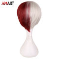 My Hero Academia Cos Wig for Cosplay Todoroki Shoto Red White Soft Hair Girls Cosplay Dress-up Costume Accessories. 