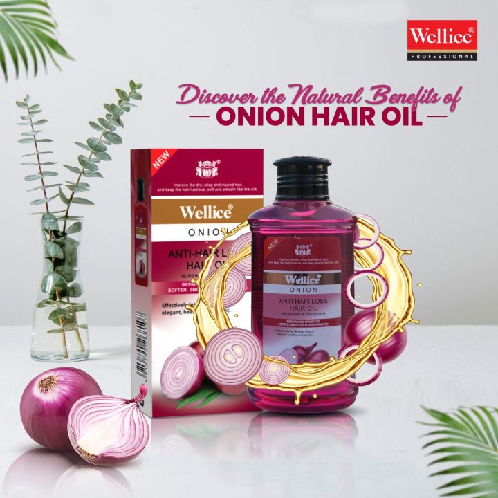Wellice Original Wellice Oil Onion Anti Hair Oil Strengthening and Nourishing ...