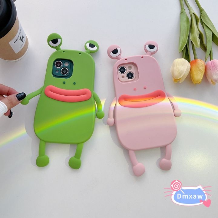 3D Cute Frog Phone Case For Vivo Y02 Y77 Y77E Y22 Y22S Y16 Y35 2022 4G Y17 Y15 Y12 Y11 S1 Pro Y9S Y7S Soft Cases Silicone Cover