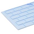 emoboy 2Pcs Wall Brick Wood Grain Design Fondant Baking Mold DIY Cake Decorating Tools. 