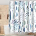 Shower Curtain Waterproof W 71 x H 71 Polyester Fiber Washable Bathroom. 