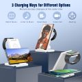 ARMICO 3 in 1 Wireless Charger,Fast Wireless Charging Station for Multiple Devices,Foldable Travel Charging Pad Stand for iPhone15/ 14/ 13/ 12/ 11/ X/ SE/ 8, Samsung, AirPods3/2/Pro, iWatch SE/8/7/6/5/4/3/2. 