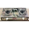 Gas Stove Full fine Glass shine Steel 2 Burner - 2 Burner Kitchen Gas Stove ( Silver) - Gas Stove-Chulha NG/LPG. 