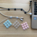 Mini holder self-adhesive fiber optic telephone external wire fixing organizer adhesive sorting clip. 