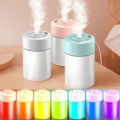 Ultrasonic Air Humidifier Aroma Lamp Aromatherapy Diffuser for Home Air humidifier, Mini USB ultrasonic humidifier with water tank, three light modes super quiet, colorful cool light Air Humidifier Mini Aroma Oil Diffuser USB Cool Mist Sprayer with Colorf. 