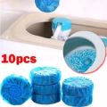 10 pcs/set Blue Tablet Toilet Bowl Cleaner Automatic Tank Bowl Bathroom System Toilet Cleaner. 
