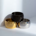 Punk Wide 12mm Glossy Thick Ring Hip Hop Jewelry Titanium Stainless Steel Chunky Rings For Men. 