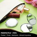 【FASHION】 Shatterproof Stainless Steel Ultra Slim Folding Portable Mirror Makeup Unbreakable Camping Mirror For Personal Use,Travelling. 