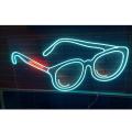 Neon Light Glasses Shape Large sign board for Glasses shops. 