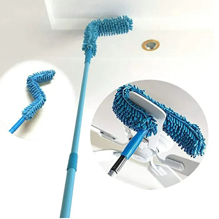 Flexible Micro fiber duster - Foldable Microfiber Fan Cleaning Duster - Adjustable with Stainless Steel Handle specially for fan cleaning - Easy and quick cleaning - Multipurpose Mop For Ceiling & Kitchen Available in best Quality.