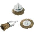 Wire Brush Wheel Wire Cup Brush Set Wire Brush Drill Bit Set Wire Drill Brush Set Rust Paint Cleaning Attachment - Brass Wire Wheel Cup Wheels Brass Wire Brush Brass Brush Wheel for Drill 1/4" Shank. 