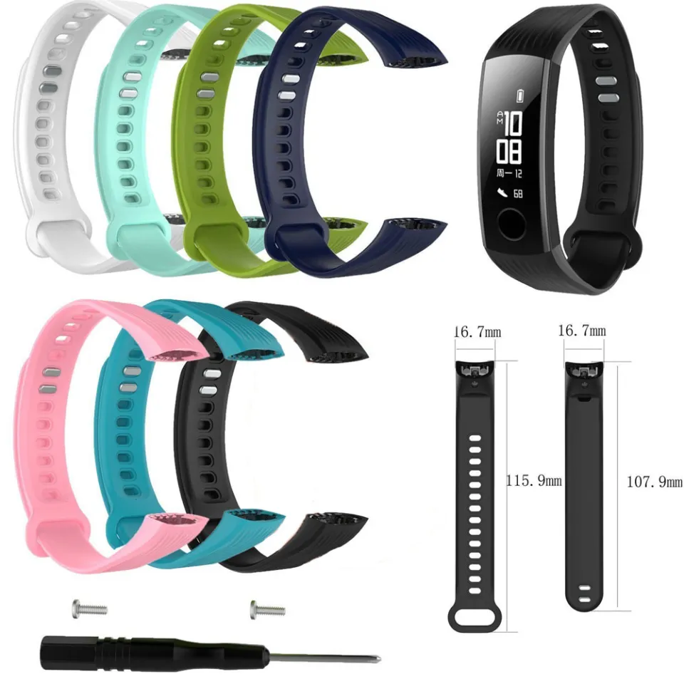 Replacement Multiple Color Smart Watch Silicone Strap for Huawei Honor Band 3