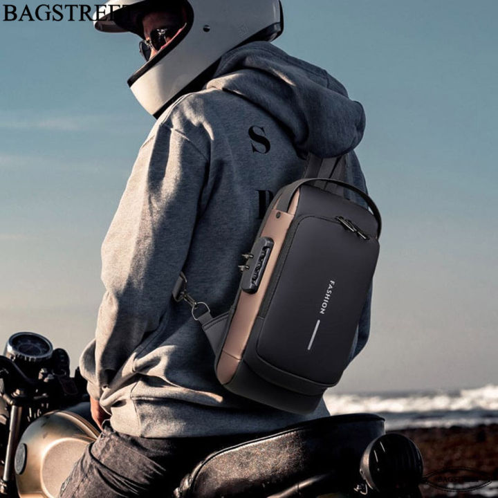 BAGSTREET%20Fashion%20Sling%20Bag%20With%20Combination%20Lock,%20USB%20Charging%20Port,%20Water%20Proof,%20Anti%20Scratch%20Shoulder%20Bag,%20Crossbody%20Unisex%20Bag%20Chest%20Bag%20-%20Black%20-%20Image%209