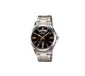 Casio Enticer Black Dial Day & Date with Silver & Golden Bracelet Men's Watch - MTP-1381G-1AVDF. 