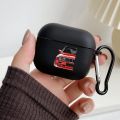 Japan JDM Sports Car With Hook For Airpod Pro 3 Pro2 Black Protective Cover Silicone Case for Apple Airpods 2 1 Earphone Cases. 