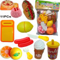 Happy Fight Cut Sliceable Fruits Cutting Play Toy Set Velcro Kids Toy Set- Multi Color. 