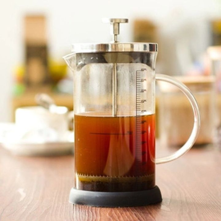 French Press Coffee Maker 1 Liter, Glass Coffee Maker, Hand Press Coffee Mug, Stainless Steel Filter Coffee Press Pot