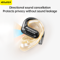 Awei OWS T93 Bluetooth Earphone Double Subwoofer Directional Transmission Open Headset 40 Hours Long Battery Life Dynamic Spatial Sound Sports Earbuds. 