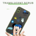 UCUC for Samsung Galaxy S8 Plus Back Cover Cute Mouse Greet Frosted Transparent Hard Phone Case Thin Shockproof Full Cover Camera Protect Case. 