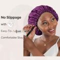 Satin Silk Hair Bonnet Cap for Sleeping Hair Bonnets for Women Curly Natural Hair Luxury Bonnet Silk Cap for Women Adjustable Plastic Silk Bonnet Cap For Girls Silk hair protection bonnet, Satin hair protection bonnet. 