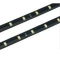Yellow-30cm 15 LED Waterproof Flexible Car Strip Light Motor Bar String Daytime Running Tape. 