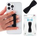 LoveHandle Universal Grip for Most Smartphones, Mini-Tablets and Cases, Black Elastic Strap with Black Base, LH-01Black. 