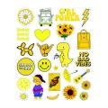 sticker Pack Yellow Girls laptop mobile water bottles guitar fridge. 
