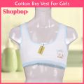 SHOPBOP Pack of 3 Teenage Girls Bra Cotton Solid Student Underwear Kids Girls Children Vest Training Bras Tops Wrapped Chest Steel-Free Bra Non Padded. 