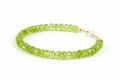 Peridot Bracelet, Green Gemstone Delicate Bracelet, Genuine Peridot Handmade Jewelry. 