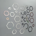 Acrylic Hexagon Ring Mirror Wall Decor | Acrylic Calligraphy New Wall Art in a Beautiful Frame, a Trending Acrylic Mirror Home Decor Product. Ideal for Living Room, Kids Room, Bedroom, and Drawing Room Decor, Perfect for Home Decor. Featuring Exqu. 