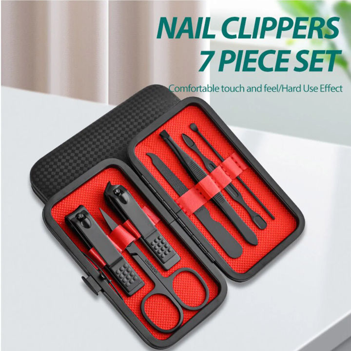 7%20pcs%20New%20Manicure%20Nail%20Clippers%20Pedicure%20set%20%E2%80%93%20Professional%20Nail%20Clipper%20Trimmer%20Set%20Cleaner%20Cuticle%20Beauty%20Grooming%20Kit%20-%20Stainless%20Steel%20Nail%20Cutter%20-%20Portable%20Travel%20Nail%20Care%20Hygiene%20Kit%20%E2%80%93%20Multifunctional%20Scissor%20-%20Ear%20Pick%20%E2%80%93%20Pedicure%20Manicure%20Kit%20-%20Image%202
