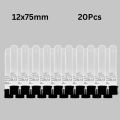 Pyrex 12x75mm Glass Culture Tubes with Screw Caps, 5-10 Pcs - 5mL Borosilicate Glass Test Tubes for Scientific Research, Borosilicate Glass Round Bottom Culture Tube with Screw Cap Ideal for Labs Classrooms & Home Use. 