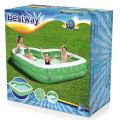 7.5 Ft Bestway Tropical Paradise Family Swimming Pool For Kids & Family 91 Inch Inflatable Printed Side Wall Bench Seat & Cup Holder Pool Summer Season Pools Party With Inflatable Vinyl Deep Pool with 20 Inch Depth 7.5 foot Width & 7.6 ft Length 54336. 