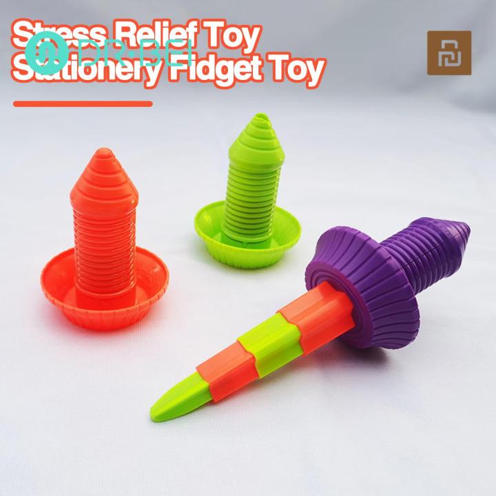 Fingertip Fidget Toy Colorful Mini Telescopic Cutter Fidget Toy Fun Stress Relief Sensory Toy for Teens Adults Creative 3d Printing Party Favor School Study Break Toy