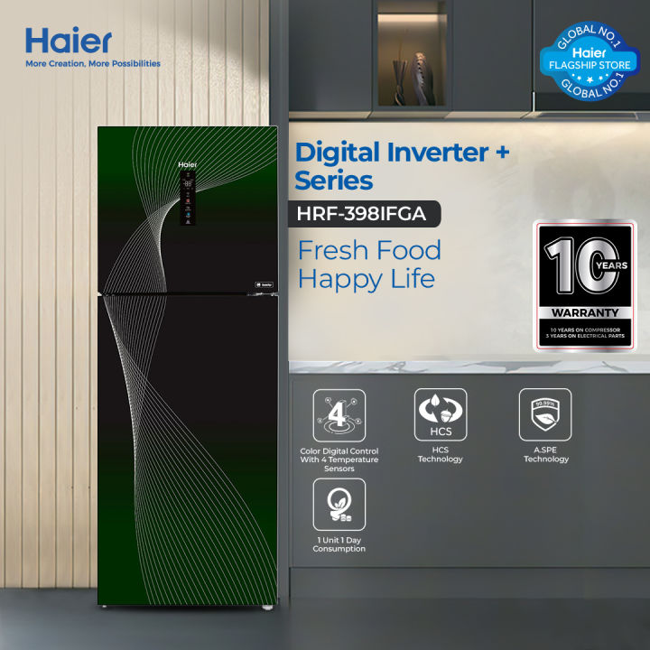 Haier%2015%20Cu%20Ft-%20Digital%20Inverter%20-%20HRF-398IFGA%20-%20HCS%20Technology%20-%20Digital%20Control%20Panel%20-%20Turbo%20Fan%20-%204%20Temperature%20Sensors%20-%20Inverter%20Compressor%20-%20Glass%20Door%20-%2010%20Years%20Warranty%20-%20Image%202