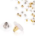 Silicone Earring Backs Pack of 100pcs Stopper, Safety Back. 