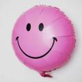 EMOJI SMILEY FOIL BALLOON IN PINK COLOR. 
